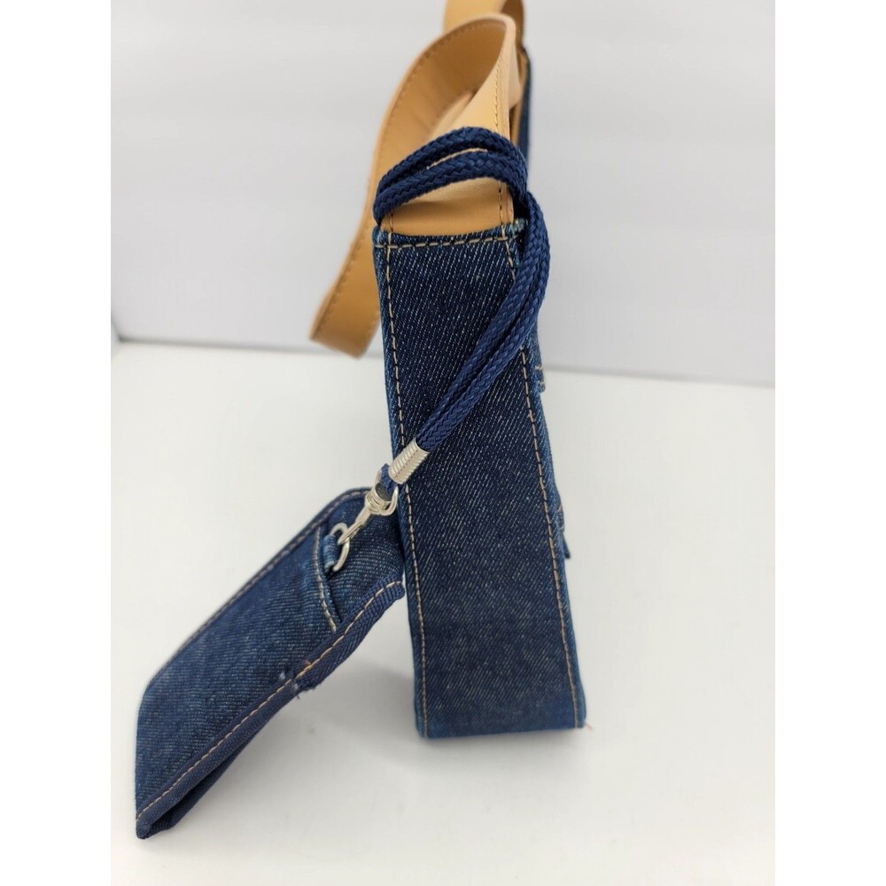 Denim Satchel Shoulder Bag Jean Jacket Purse with Cell Phone/Mace Holder - Picture 6 of 8